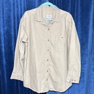 King Ranch VTG Men's Beige Button-Up Shirt